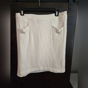 Elegant Cream Textured Skirt